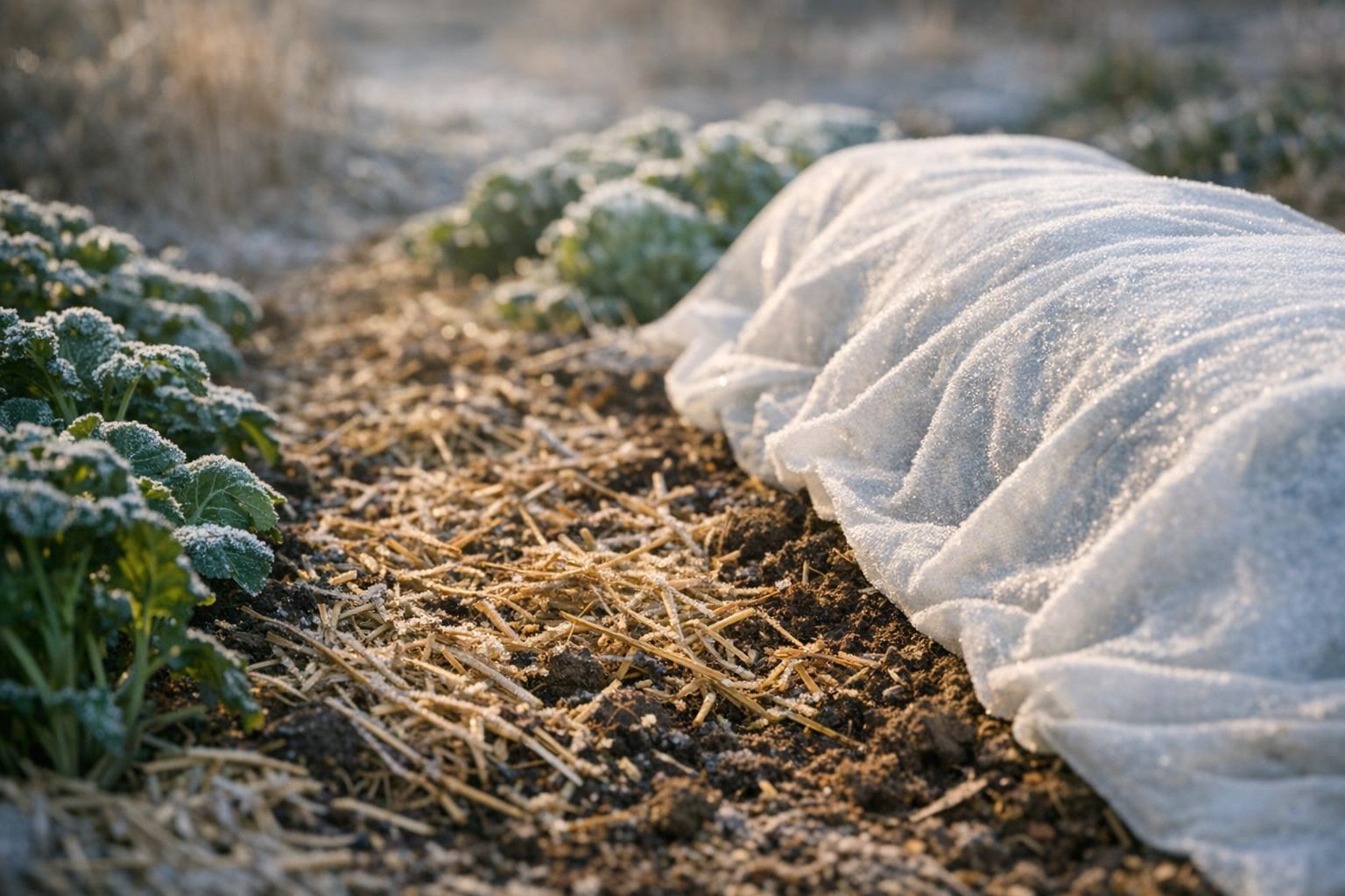 Winterliche Bodenbedeckung: Innovative Mulchmethoden für nachhaltigen Frostschutz im Februar – Freilandwerk Blog Vorschau